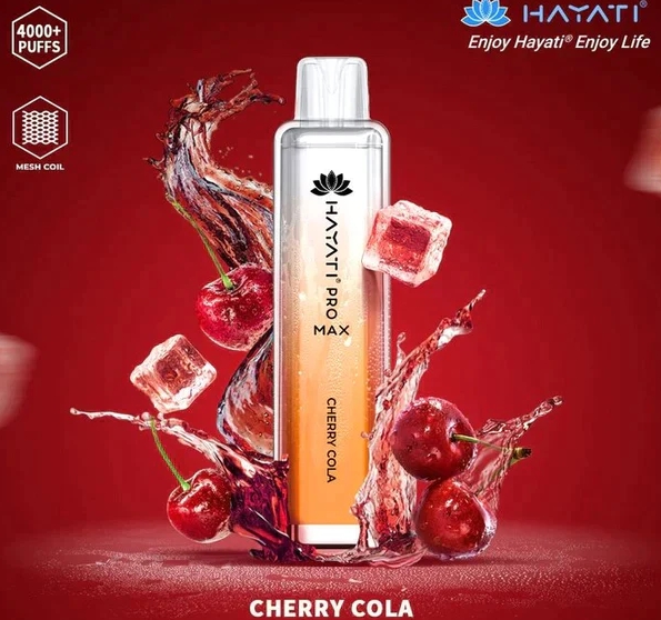 Hayati Pro Max 4000 Puffs Vape - cola de cereza: El compañero perfecto para tus momentos del día a día